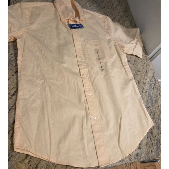 New! Lot of 2 Dockers Men’s S 14-14.5 Red Plaid & Yellow Button Down Shirts - Picture 10 of 13